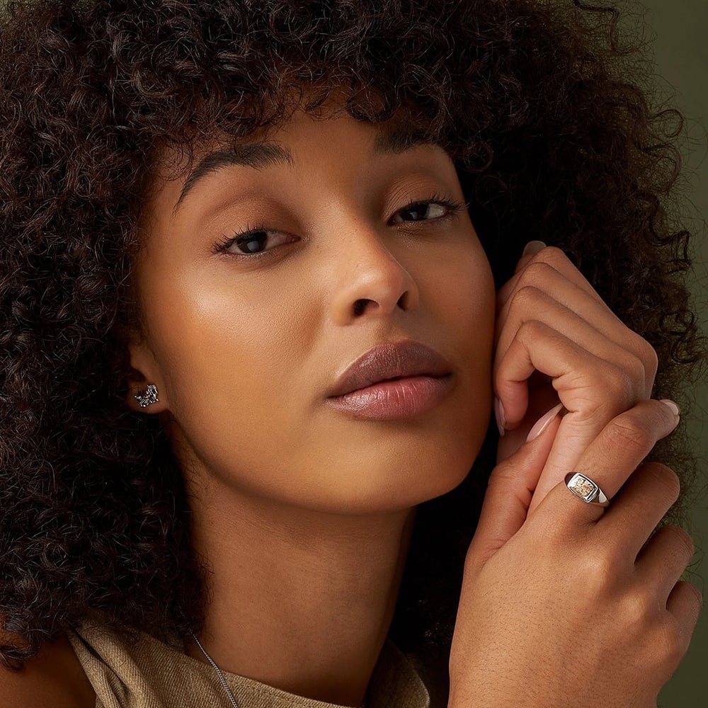 Clogau Welsh Dragon Silver 9ct Rose Gold Stud Earrings 3SD005SE