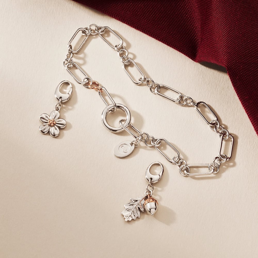 Clogau Insignia Sterling Silver Forget Me Not Charm 3SFMN878