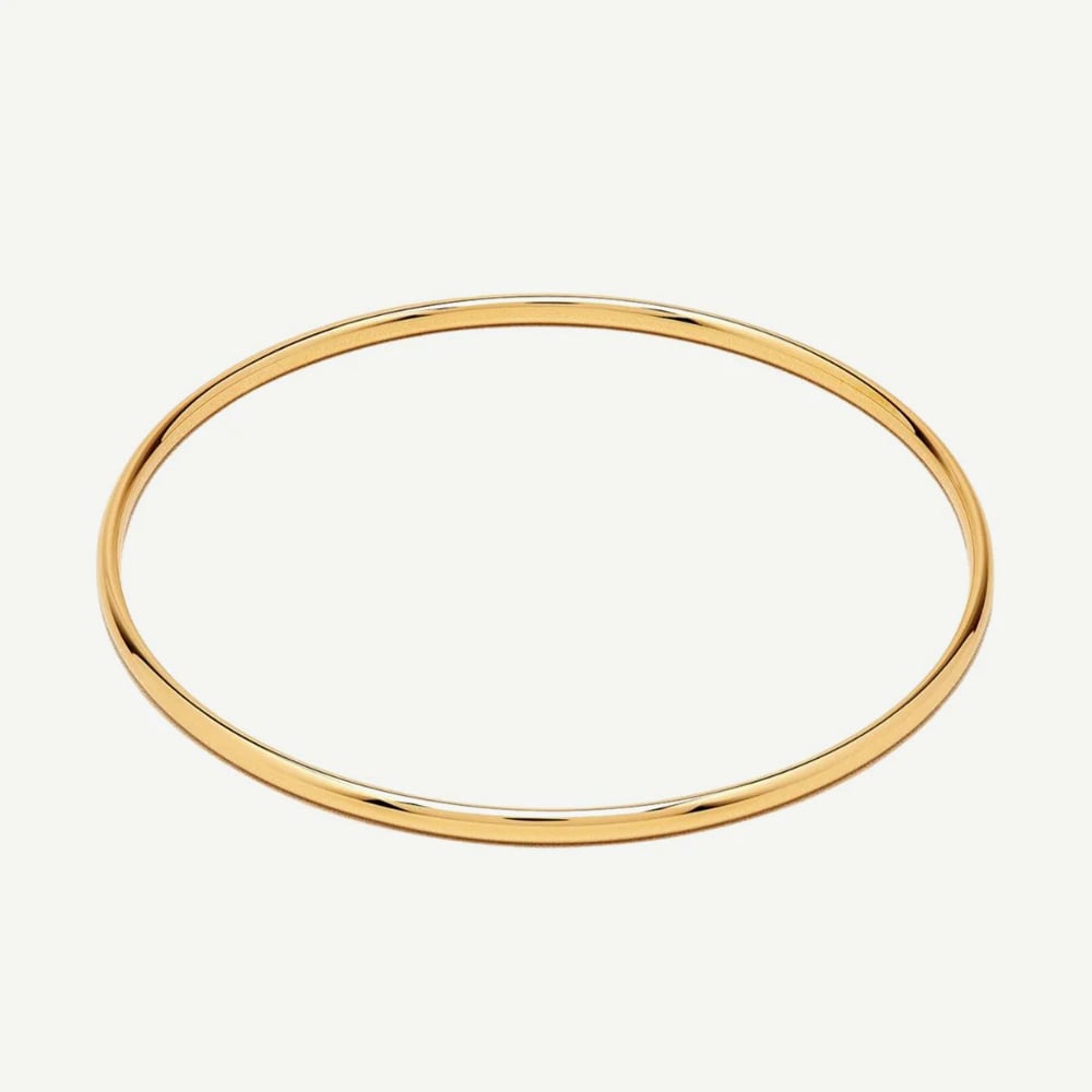 D.Louise Yellow Gold Tone Plated Stainless Steel Classic S/M Bangle SKB