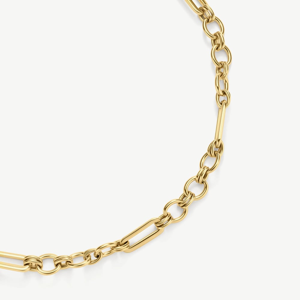 D.Louise Yellow Gold Tone Plated Stainless Steel Eternal Link Chain NAN-06