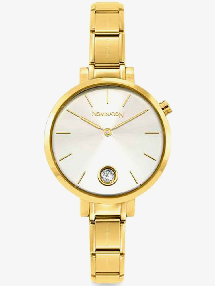 Product photograph of Nomination Composable Classic Paris Gold Tone Watch 076035 017 from The Jewel Hut