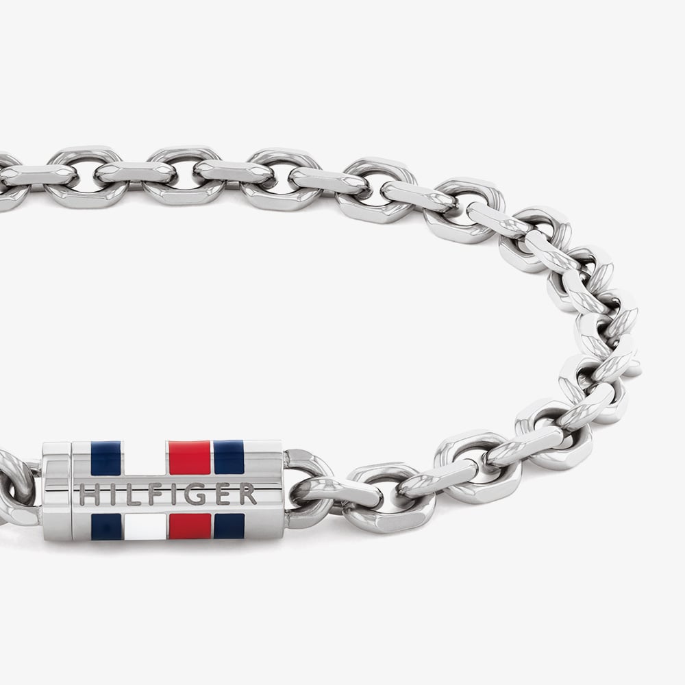 Tommy Hilfiger Bruce Stainless Steel Chain Logo Bracelet 2790652