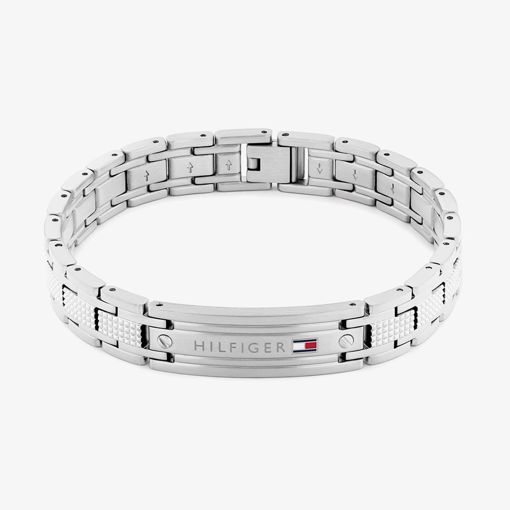 Tommy Hilfiger Oxford Stainless Steel ID Bar Link Bracelet 2790731
