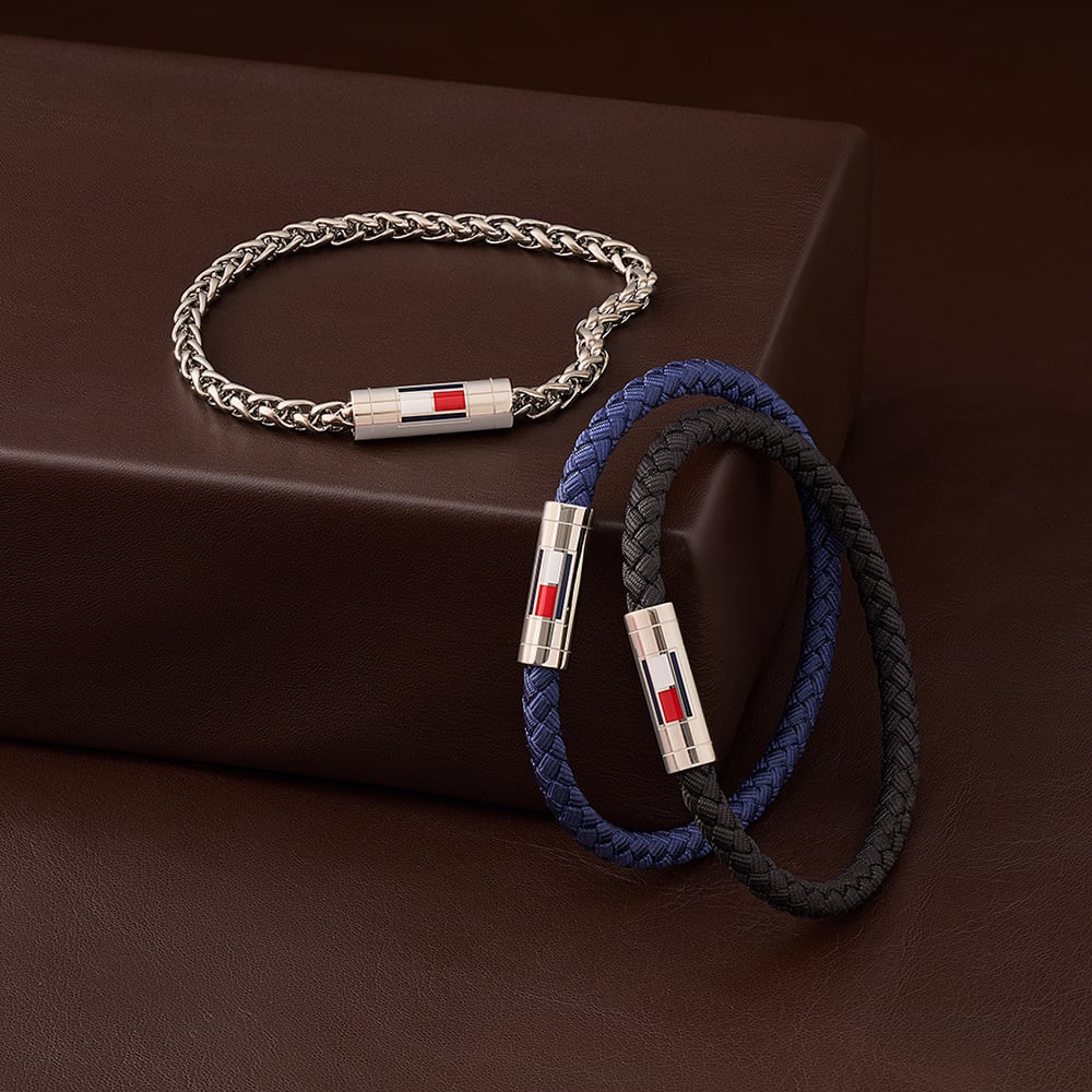 Tommy Hilfiger Blue Braided Fabric Bracelet 2790740