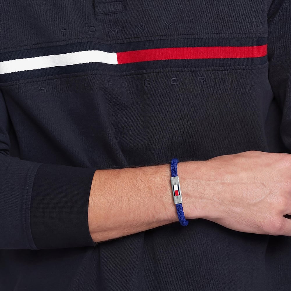 Tommy Hilfiger Blue Braided Fabric Bracelet 2790740