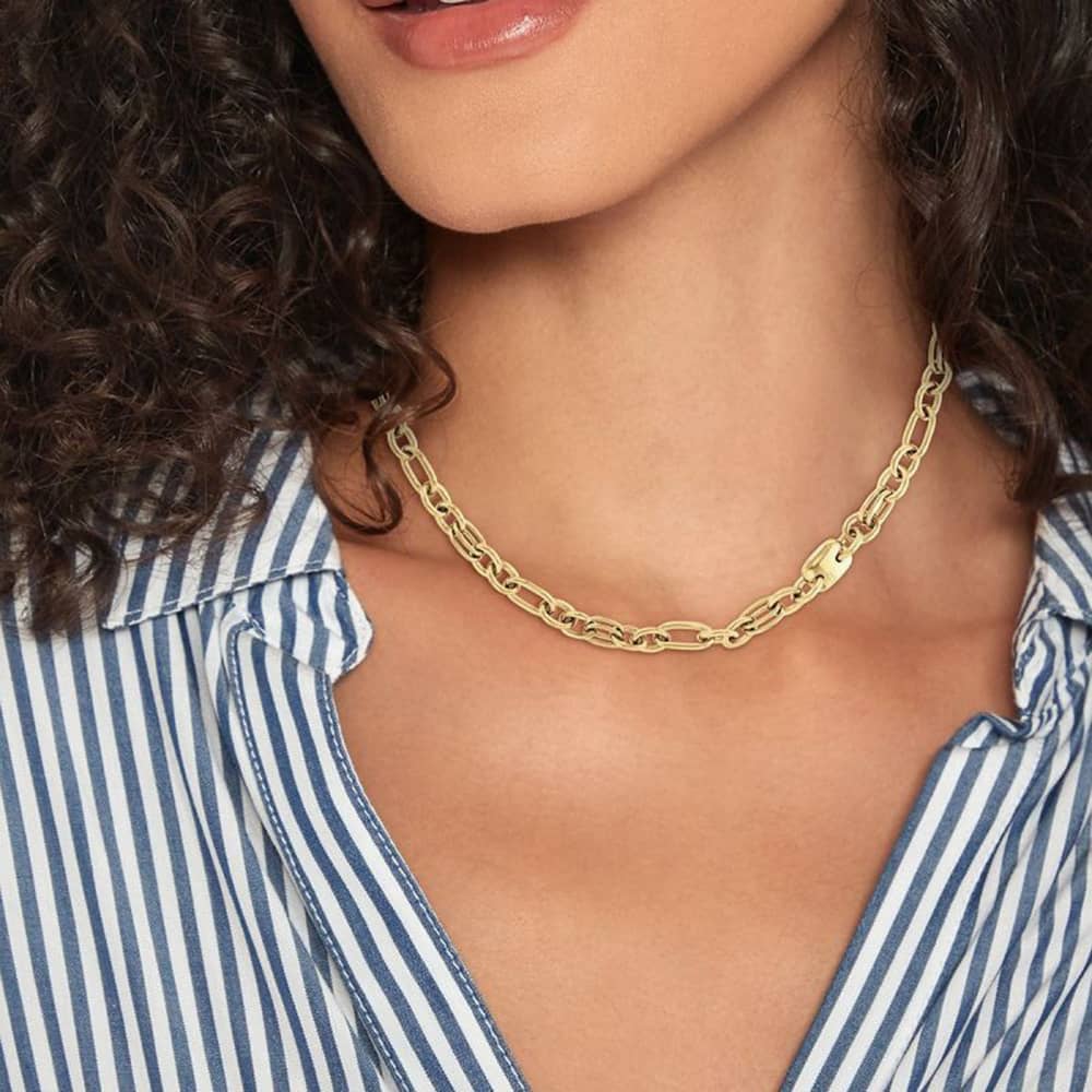 Tommy Hilfiger Gold Plated Contrast Link Chain 2780784