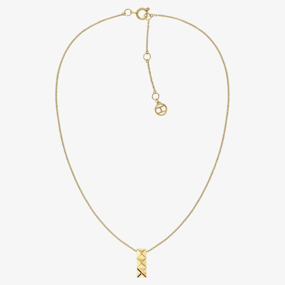 Tommy Hilfiger Gianna Ladies Gold Plated Stud Drop Pendant Necklace 2780913
