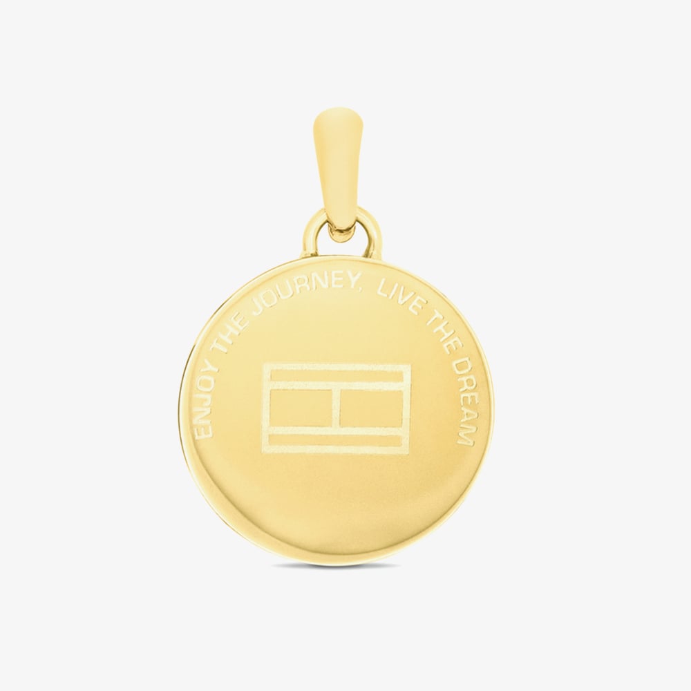 Tommy Hilfiger Yellow Gold Tone Plated Compass Pendant 2790721