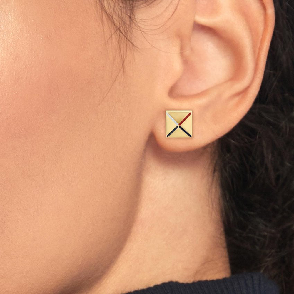 Tommy Hilfiger Ladies Gianna Gold Tone Stud Earrings 2780916