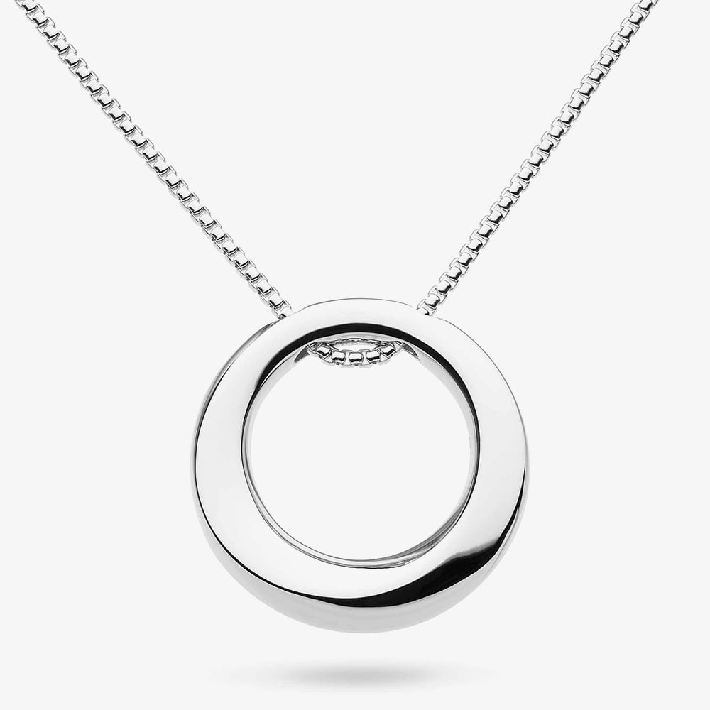 Kit Heath Sterling Silver Bevel Cirque Pave Cubic Zirconia Necklace 9152CZ