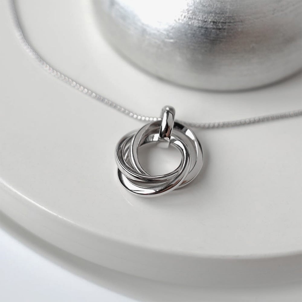 Kit Heath Sterling Silver Bevel Trilogy Necklace 9169RP