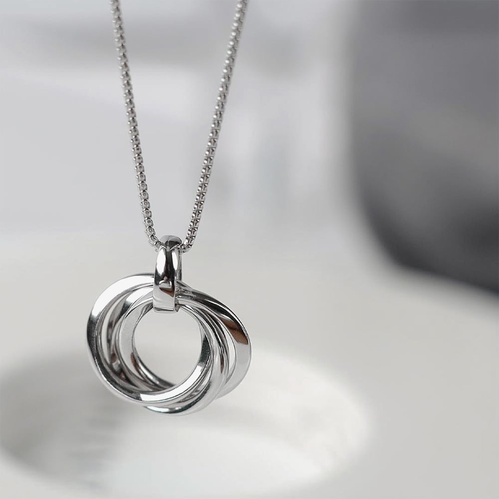Kit Heath Sterling Silver Bevel Trilogy Necklace 9169RP