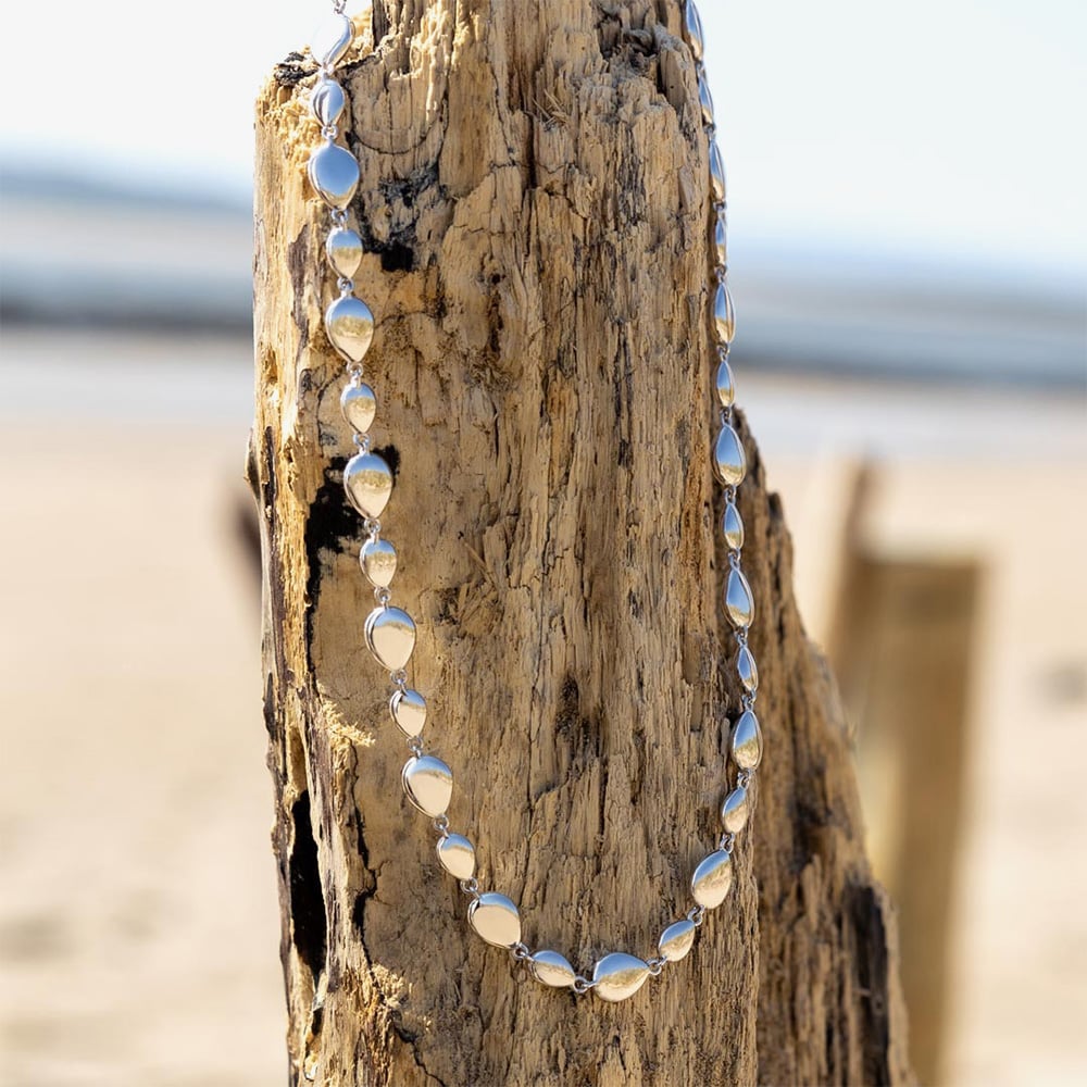 Kit Heath Sterling Silver Coast Pebbles Linking Pebbles Necklace 90189RP