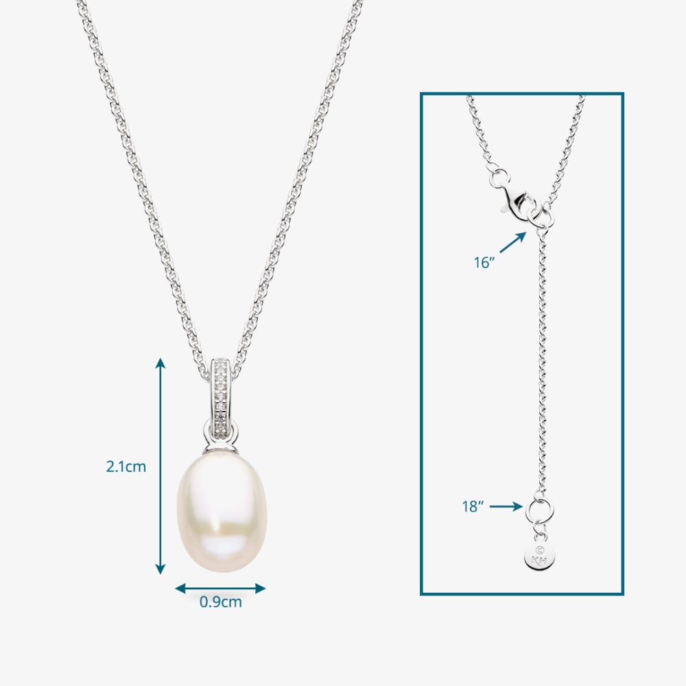Kit Heath Silver Revival Classic Pearl Glitz Necklace 90429FPC
