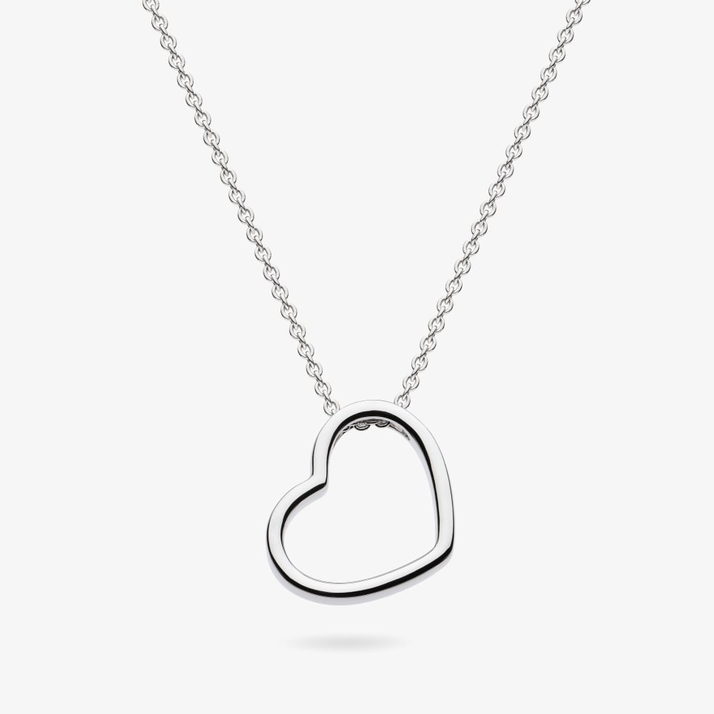 Kit Heath Silver Love Heart Outline Pendant 90533RP