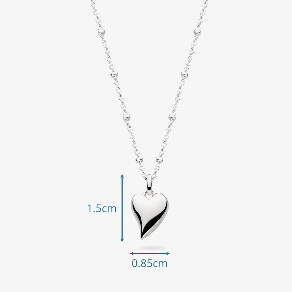 Kit Heath Desire Kiss Midi Heart Ball Chain Pendant 90500RP