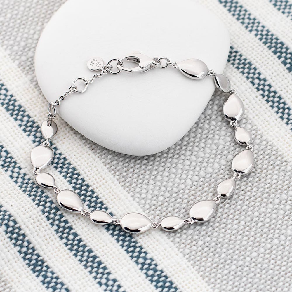 Kit Heath Sterling Silver Coast Pebbles Linking Pebbles Bracelet 70189RP