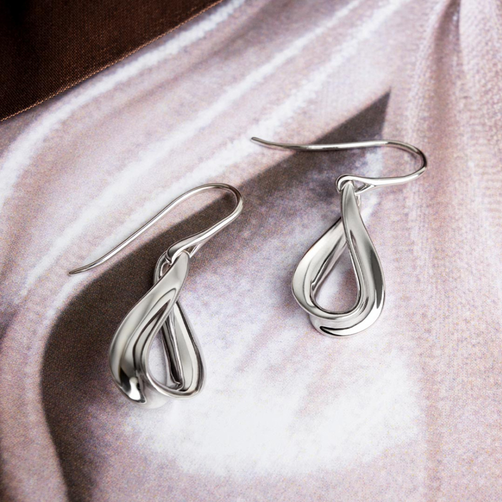Kit Heath Sterling Silver Serenity Loop Drop Earrings 61184RP