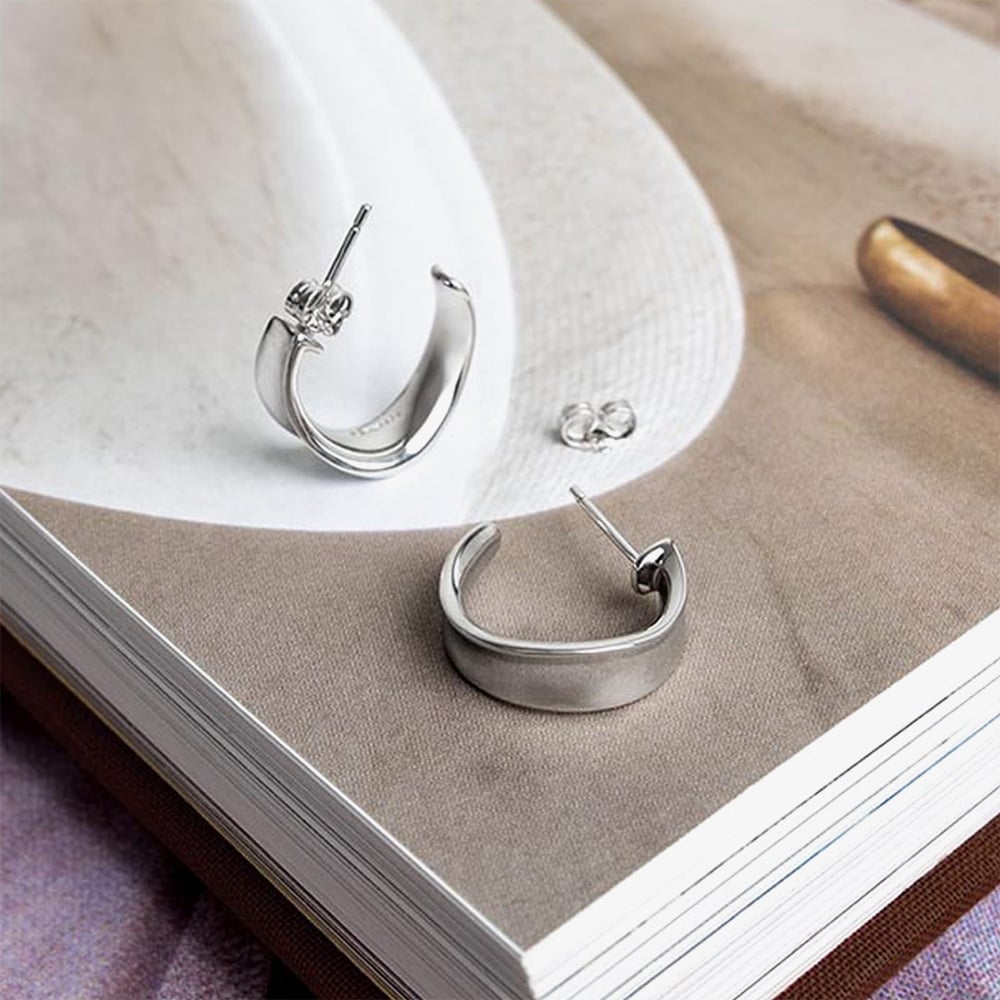 Kit Heath Sterling Silver Serenity Grande Hoop Earrings 61183RP