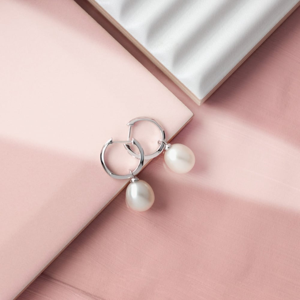 Kit Heath Silver Revival Classic Pearl Hoop Earrings 50430FP