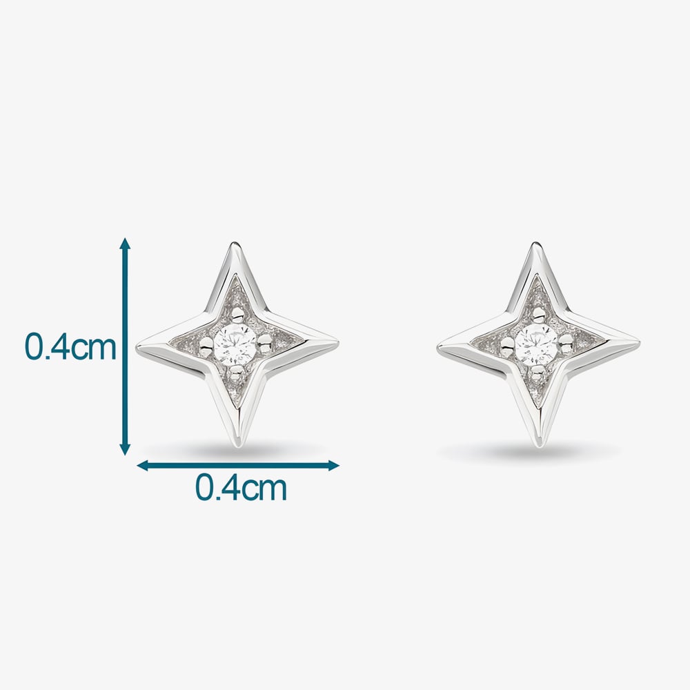 Kit Heath Celeste Astoria Starburst Cubic Zirconia Mini Star Stud Earrings 30410CZ