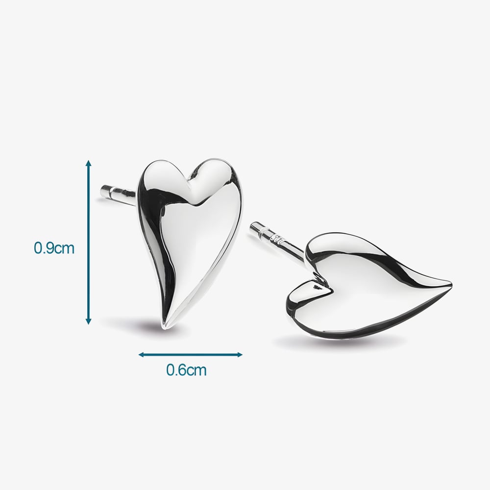 Kit Heath Desire Kiss Mini Heart Stud Earrings 40BK