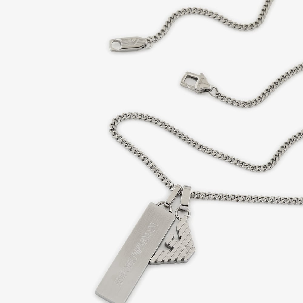 Emporio Armani Stainless Steel Dog Tag Necklace EGS3306040