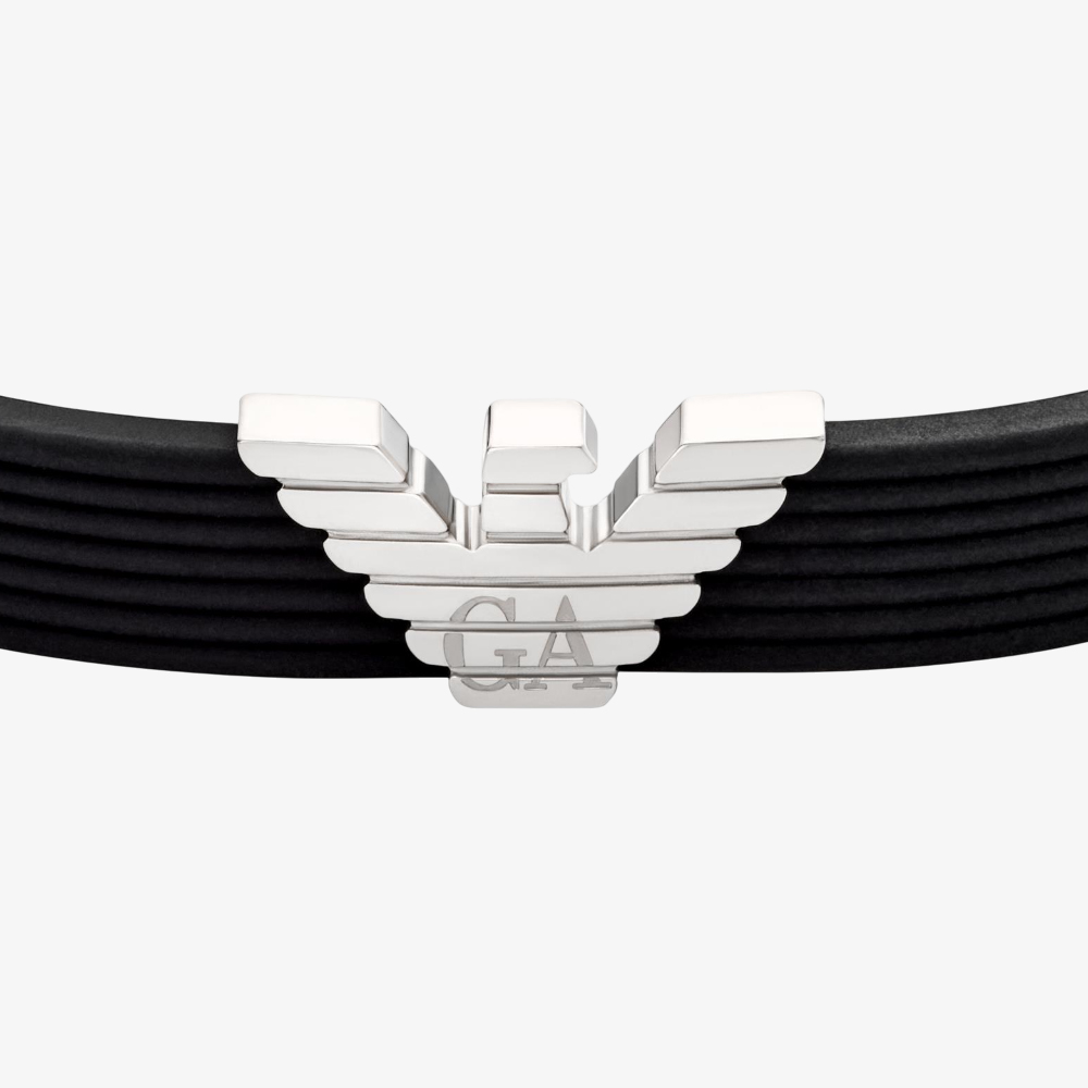 Emporio Armani Black Silicone ID Bracelet EGS3168040