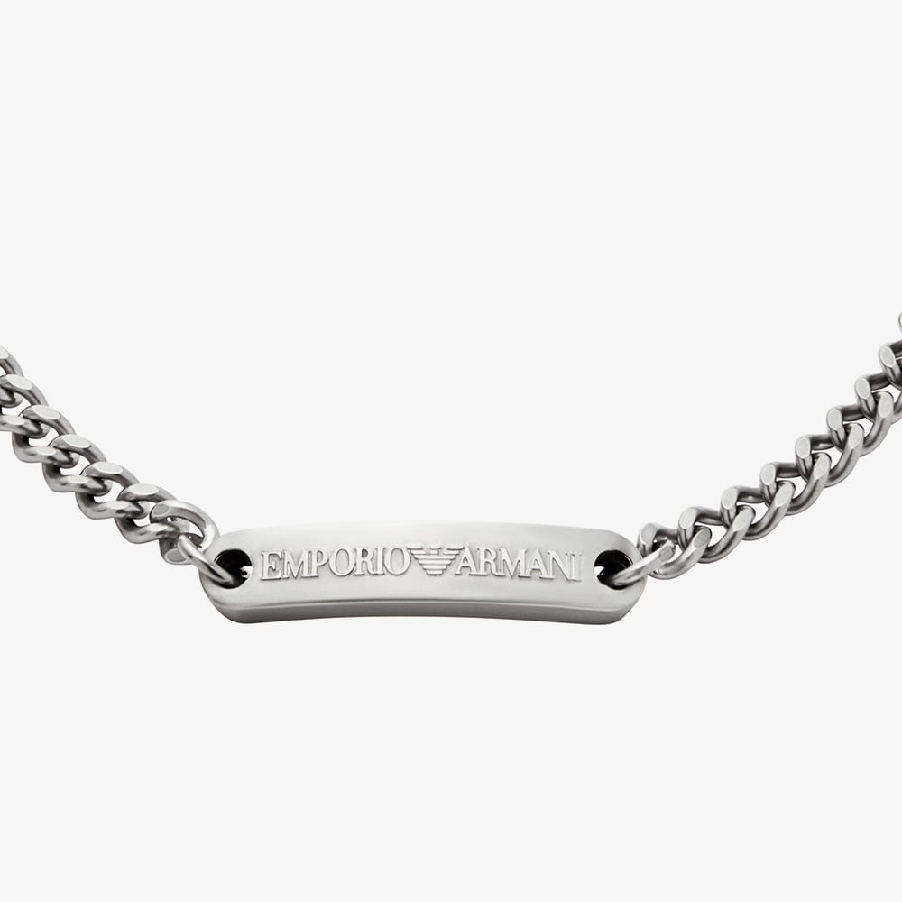 Emporio Armani Mens Stainless Steel ID Bracelet EGS3189040