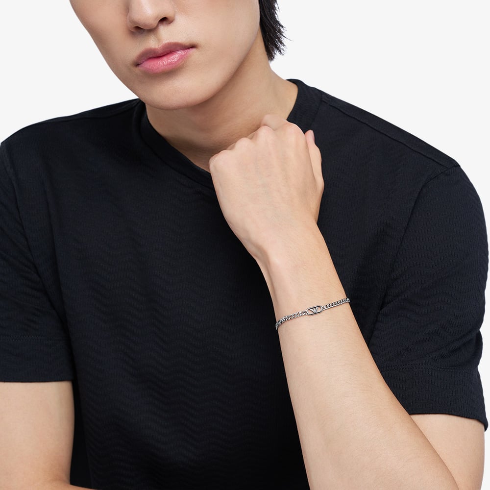Emporio Armani Mens Stainless Steel Logo Bracelet EGS3247040