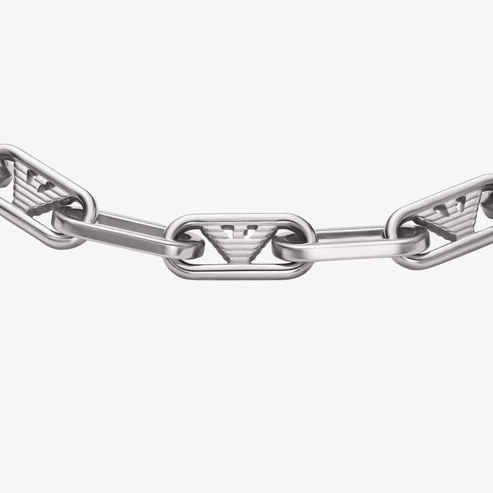 Emporio Armani Mens Stainless Steel Oval Link Bracelet EGS3249040