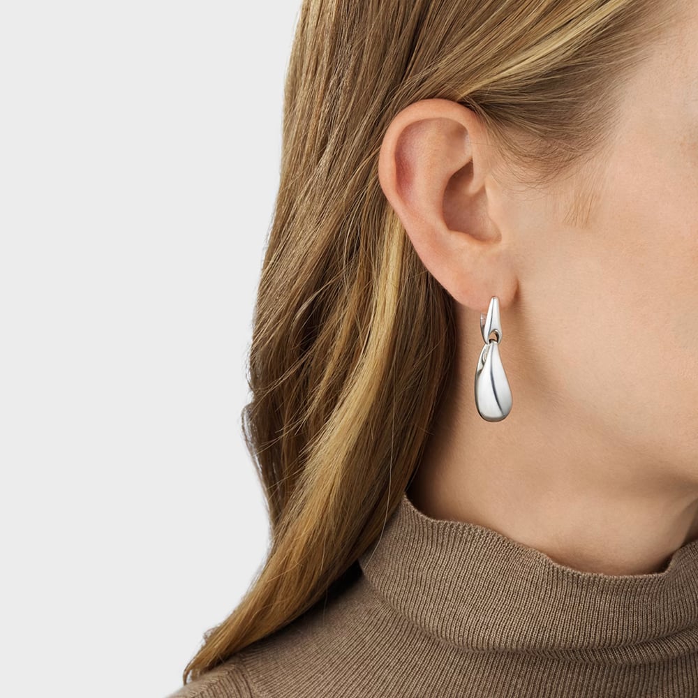 Georg Jensen Reflect Sterling Silver Dropper Earrings 20001088