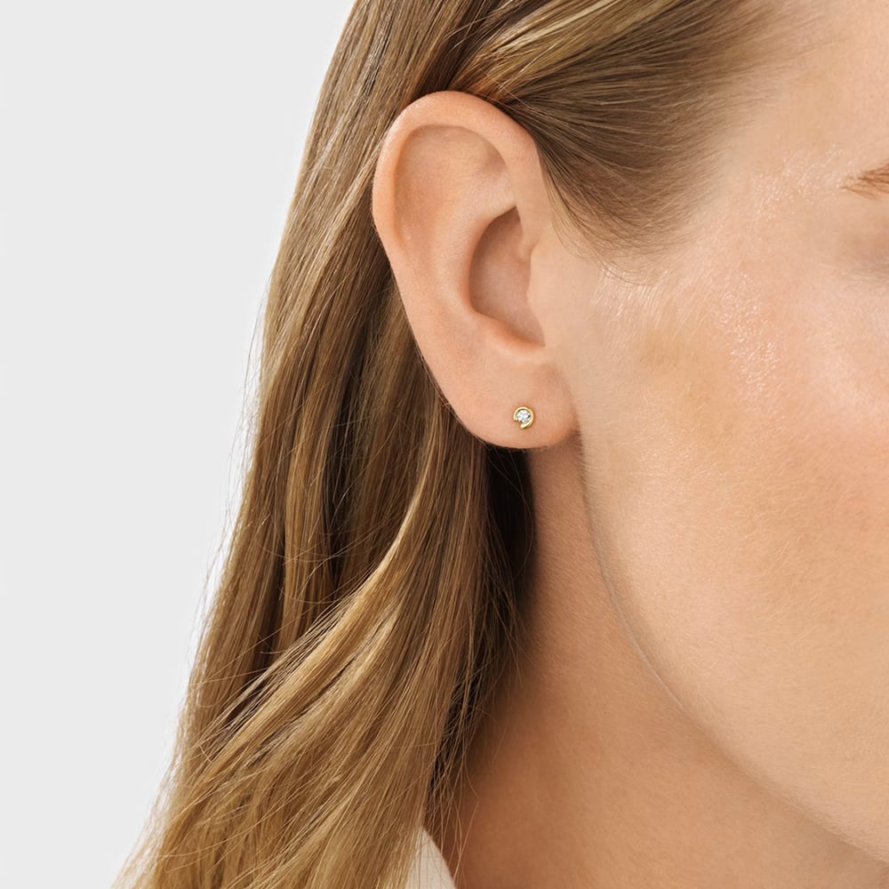 Georg Jensen Mercy 18ct Yellow Gold 0.40ct Diamond Stud Earrings 20001079