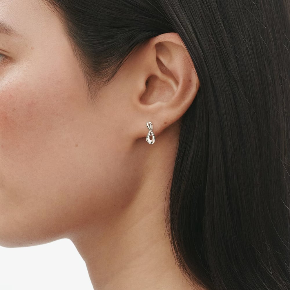 Georg Jensen Silver Infinity Earrings 3539284