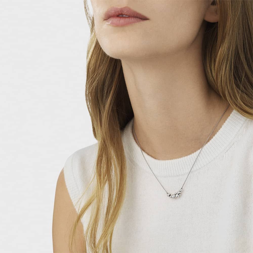 Georg Jensen Moonlight Grapes Sterling Silver Bead Necklace 20001204
