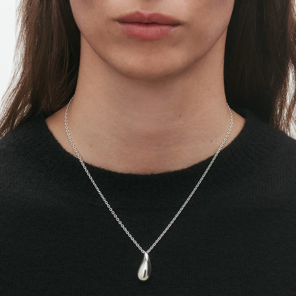 Georg Jensen Silver Reflect Small Pendant Necklace 20001299