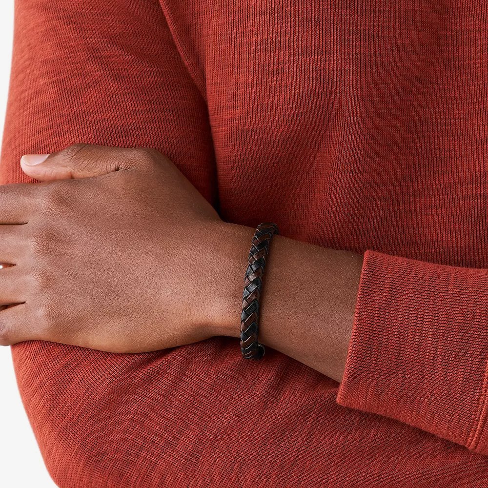 Fossil Bronson Vintage Casual Braided Bracelet JA5932716