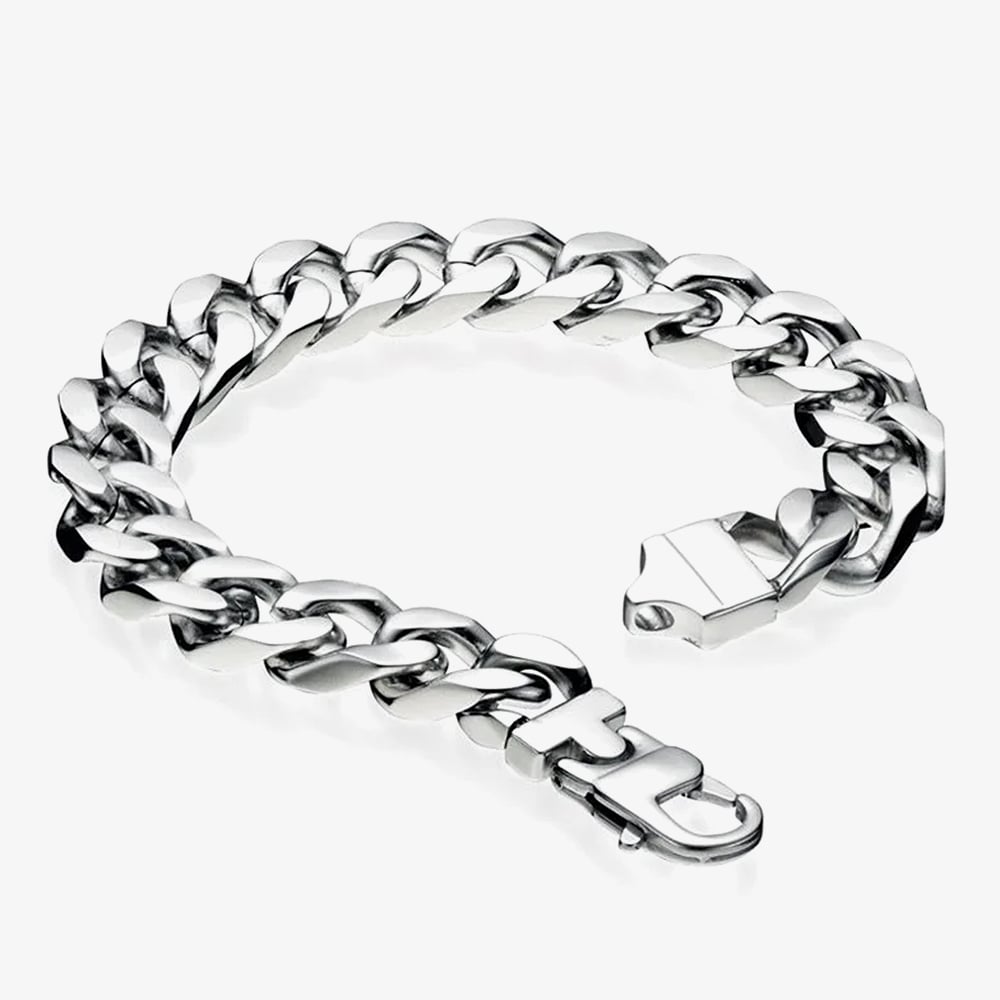 Fred Bennett Stainless Steel 22cm Curb Bracelet FB-B3896