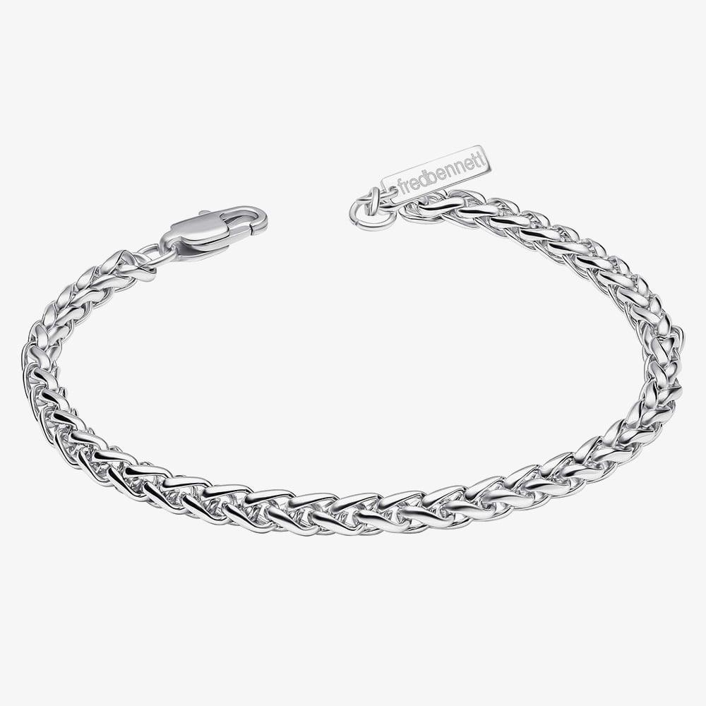 Fred Bennett Stainless Steel Smaller Fit 7 Inch Wheat Chain Bracelet B5646