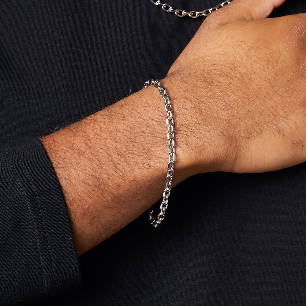 Fred Bennett Stainless Steel Cable Chain Bracelet B5644