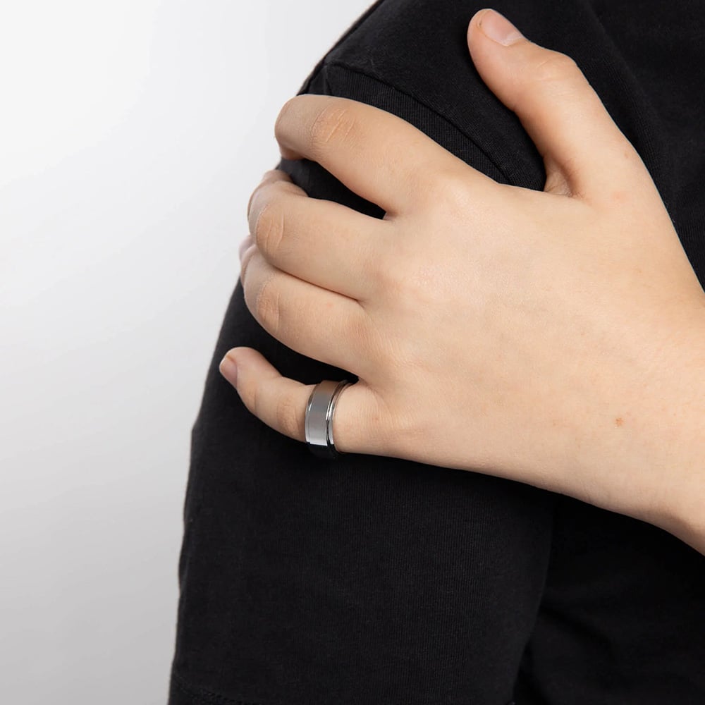 Fred Bennett Stainless Steel Smaller Fit Spinner Ring R4009