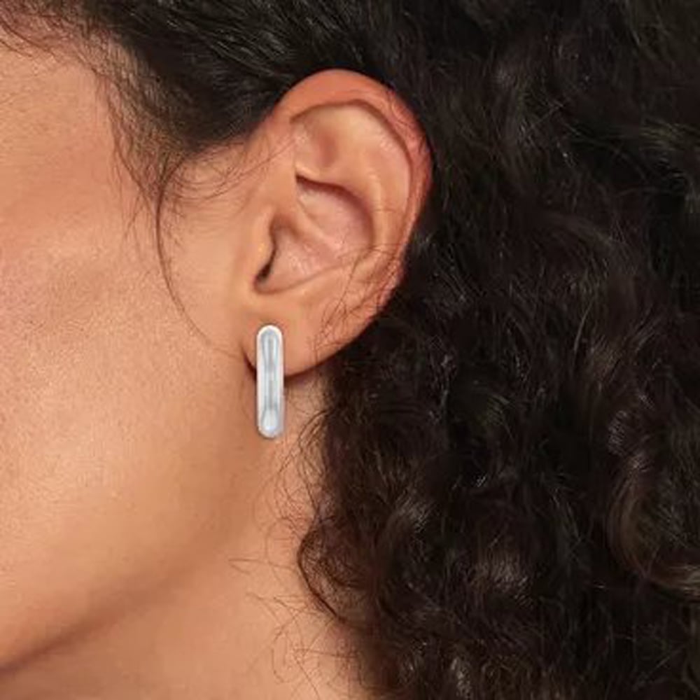 Tommy Hilfiger Ladies Silver Circles Hoop Earrings 2780948