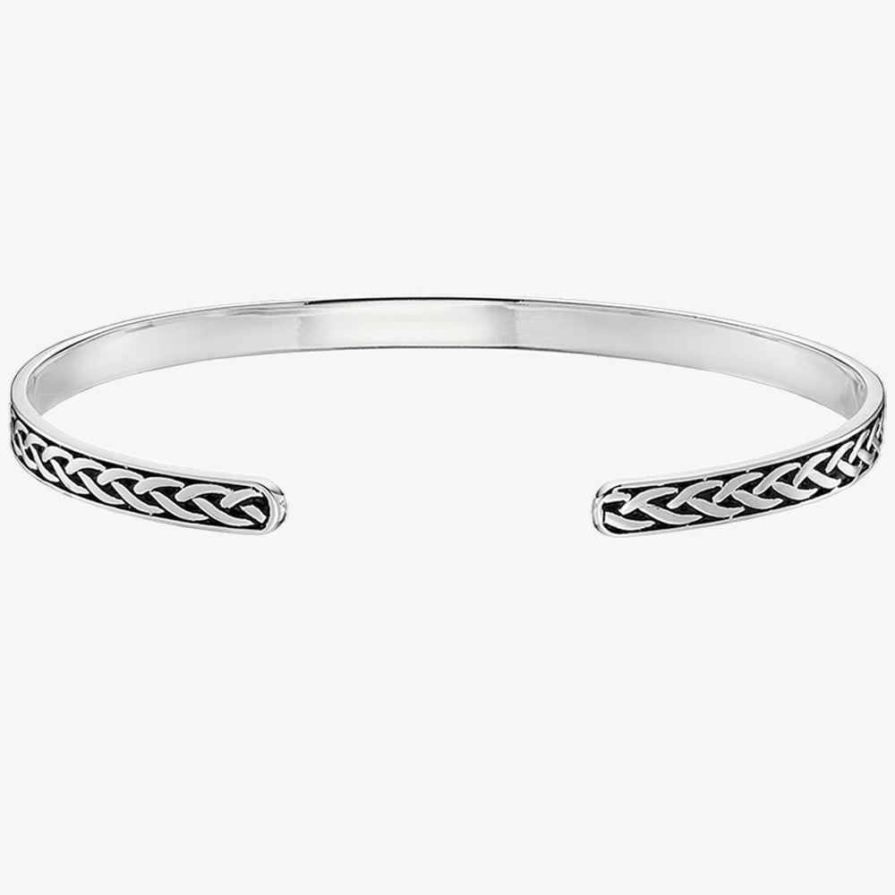 Little Star Boys Jude Silver Open Oxidised Bangle LSB0582