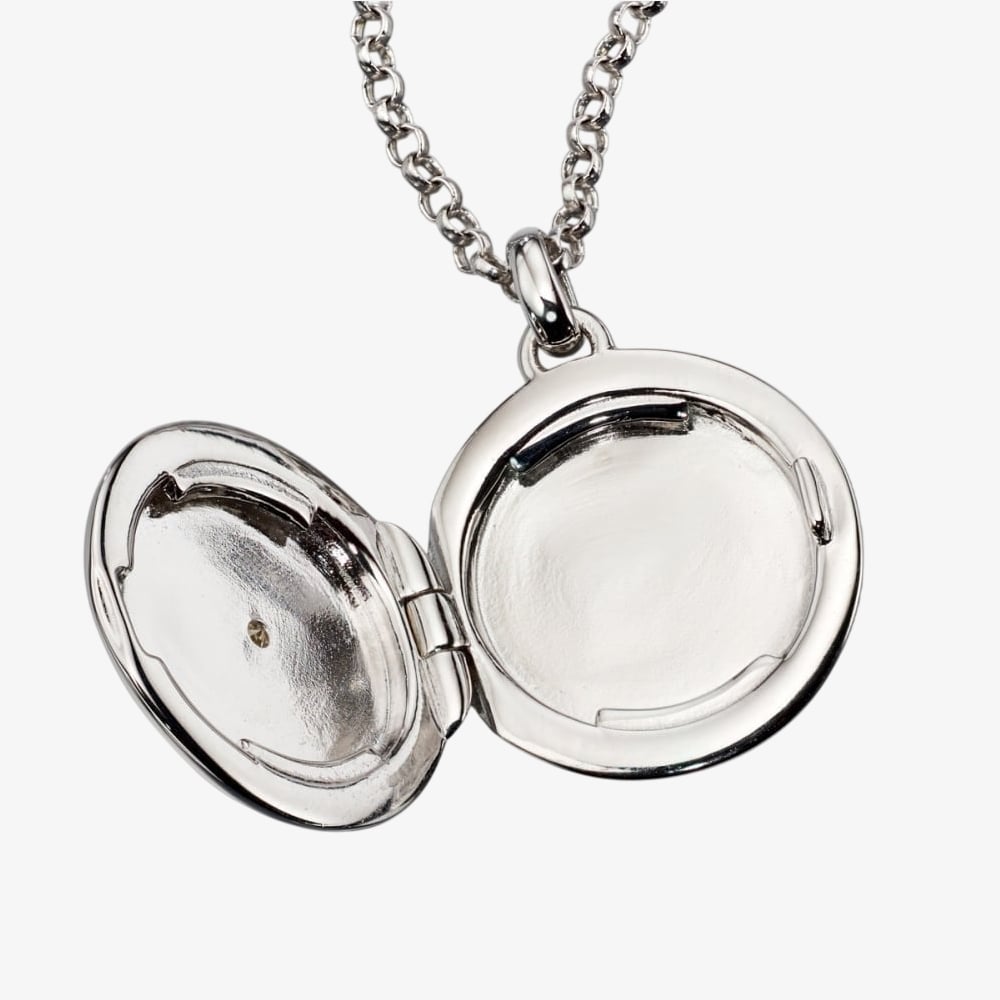 Little Star Girls Adria Silver Diamond Locket Necklace LSN0014