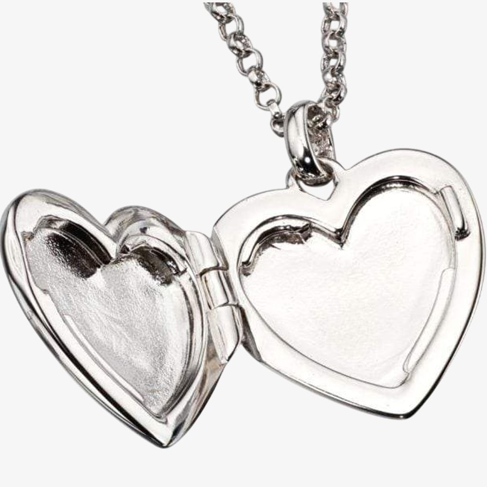 Little Star Childrens Olivia Silver Heart Locket Necklace LSN0023