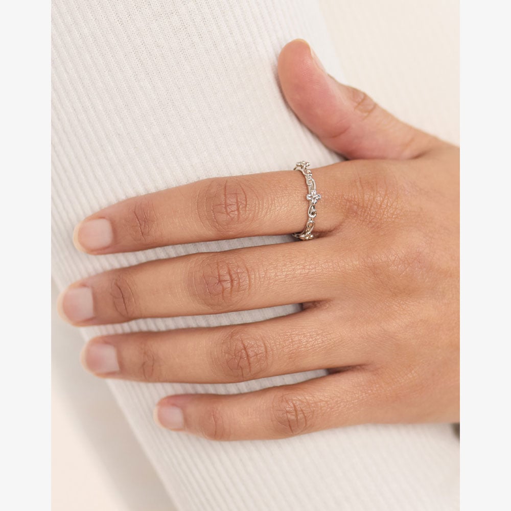 Kit Heath Blossom Flyte Honey Flower Narrow Band Ring 20330RP
