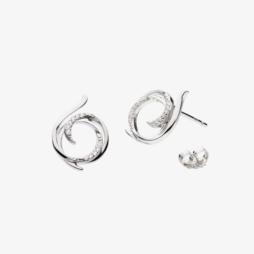 Kit Heath Entwine Helix Wrap Pavé Stud Earrings 30235CZ