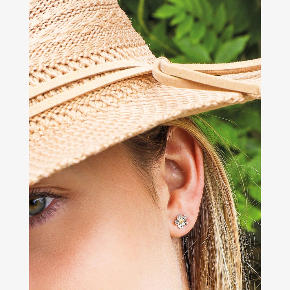 Kit Heath Blossom Wood Rose Stud Earrings 30305GRP
