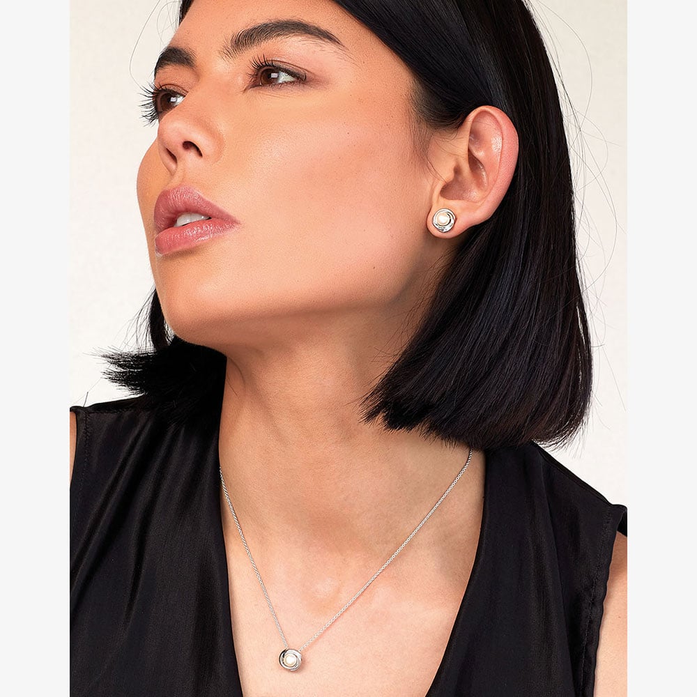 Kit Heath Bevel Trilogy Pearl Stud Earrings 3160FP