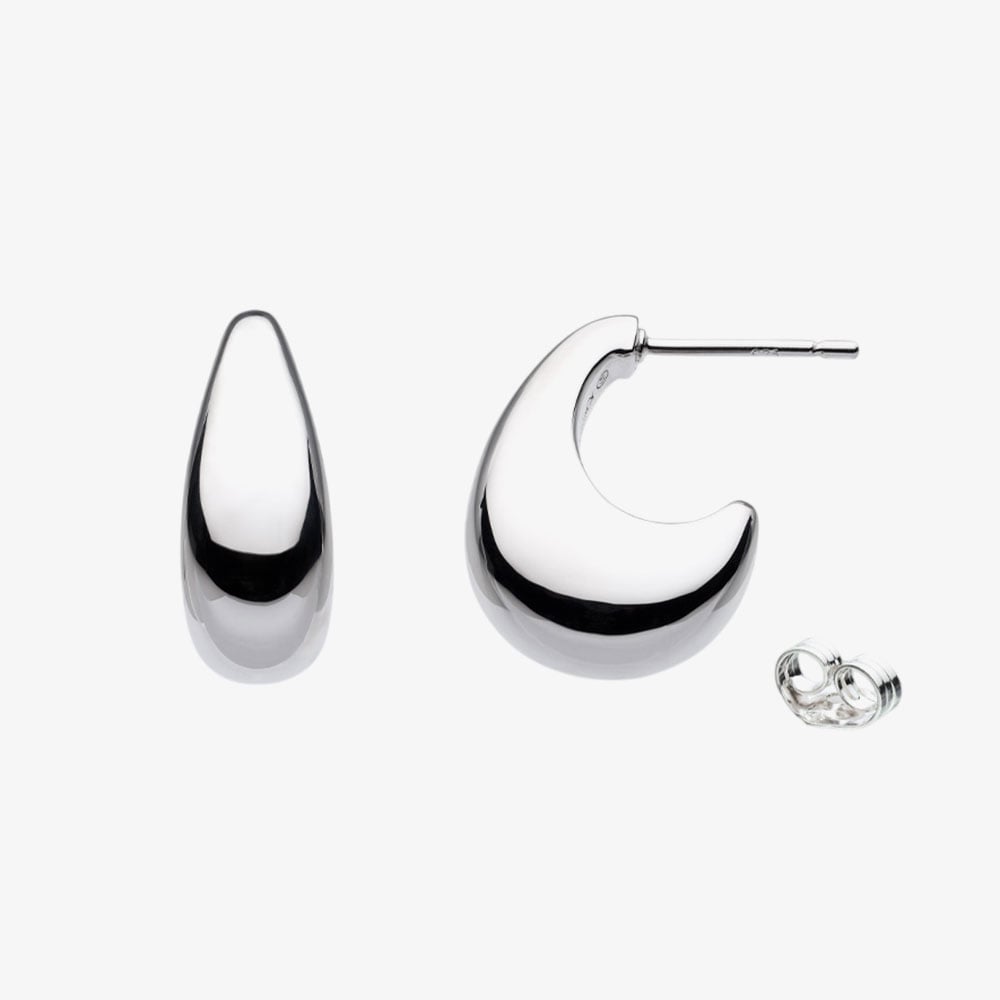 Kit Heath Coast Pebble Smooth Grande Semi Hoop Earrings 40153RP